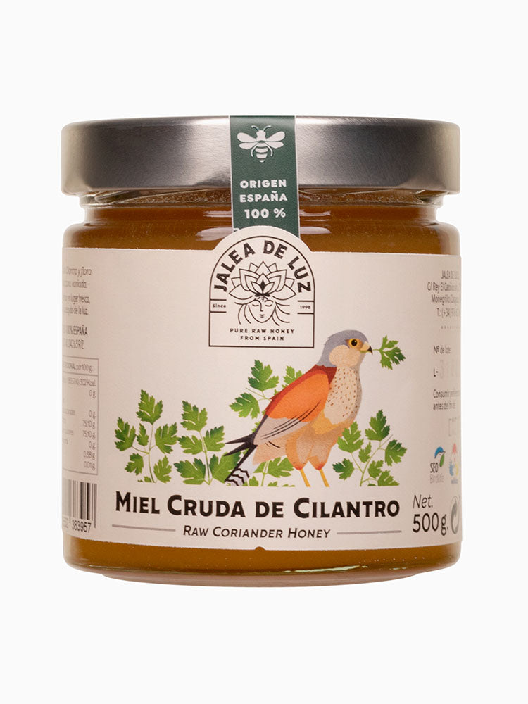 Miel cruda de Cilantro tarro de 500 gramos