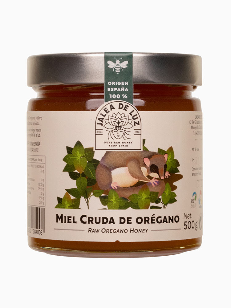 Miel cruda de Orégano tarro de 500 gramos