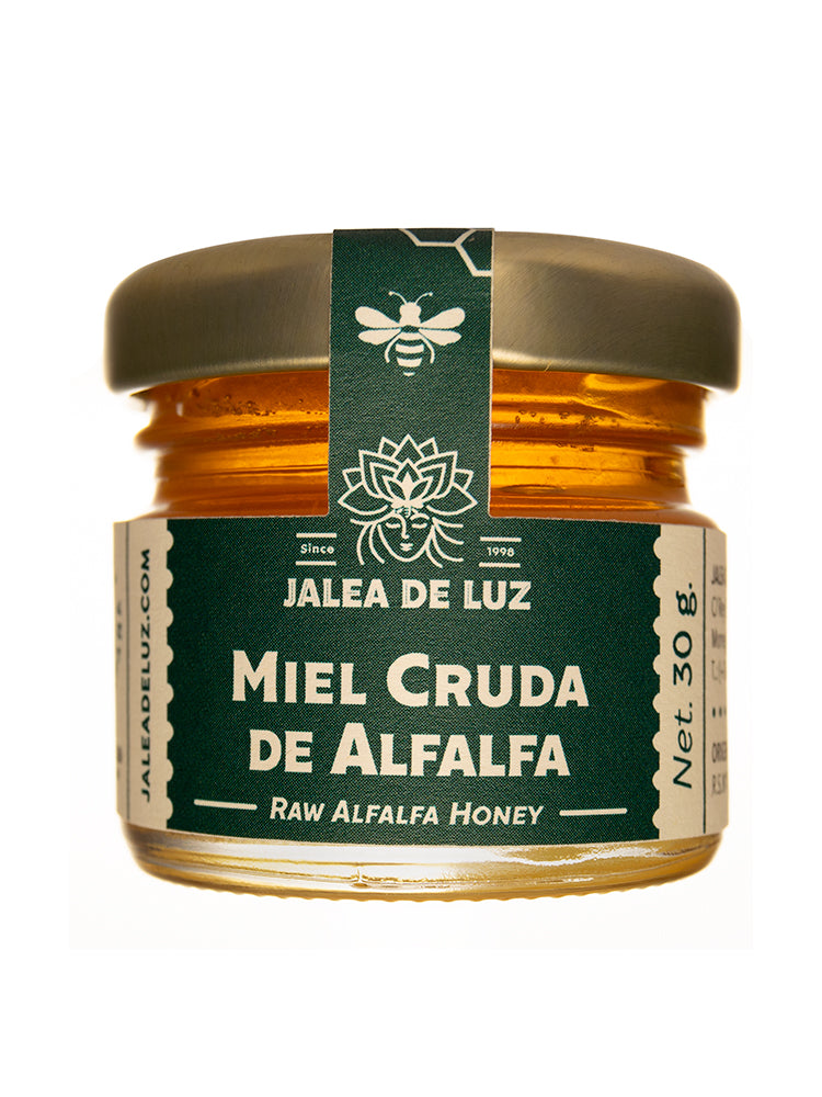 Miel cruda de Alfalfa tarro de 30 gramos