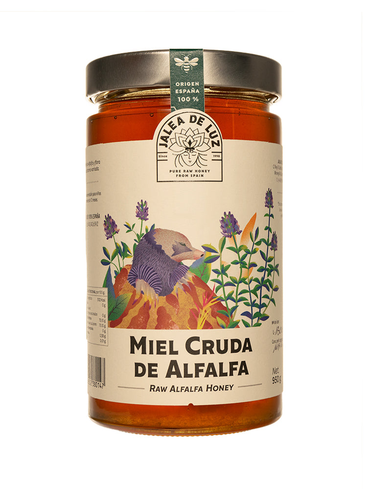 Miel cruda de Alfalfa tarro de 950 gramos