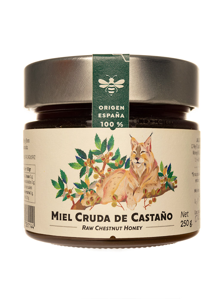 Miel cruda de Castaño tarro de 250 gramos