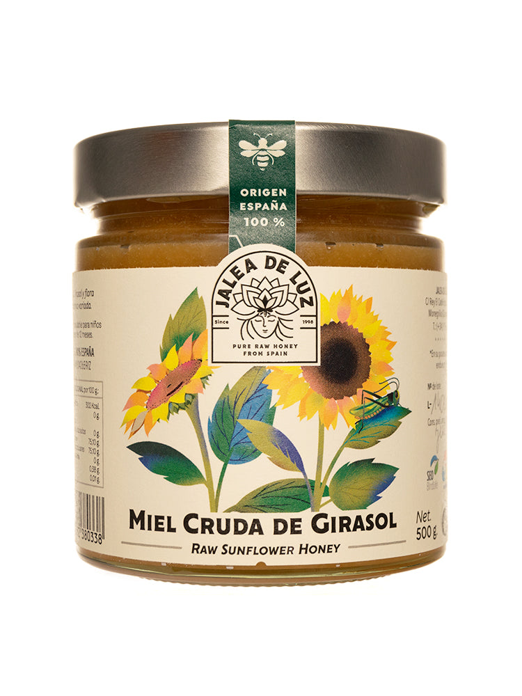 Miel cruda de Girasol tarro de 500 gramos