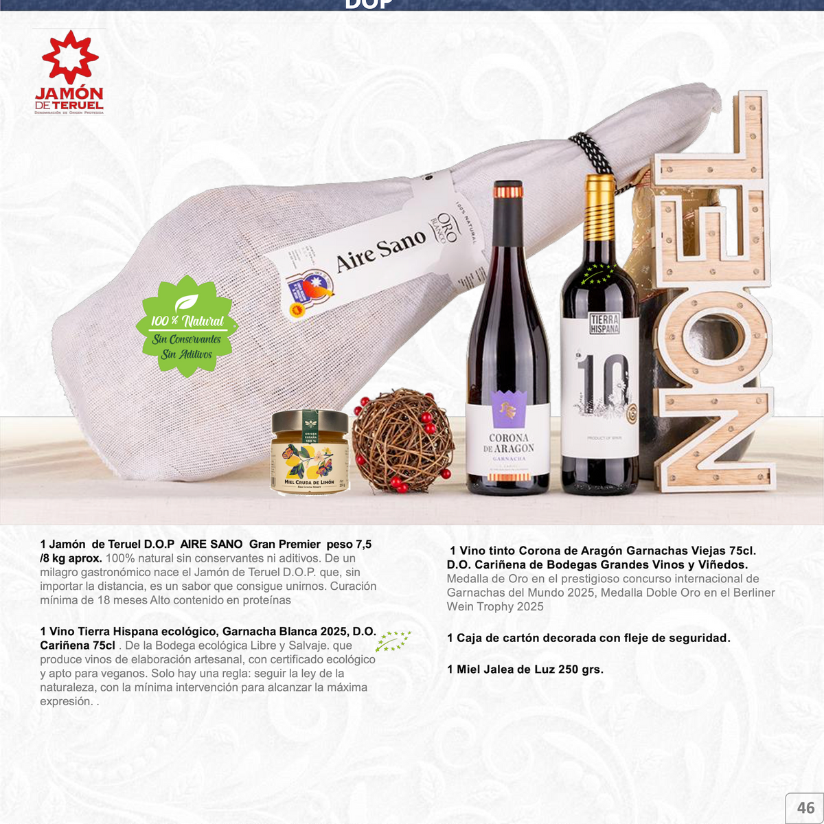 Lote 13 - Jamonera Navidad Jamón Gourmet DOP JA6D61