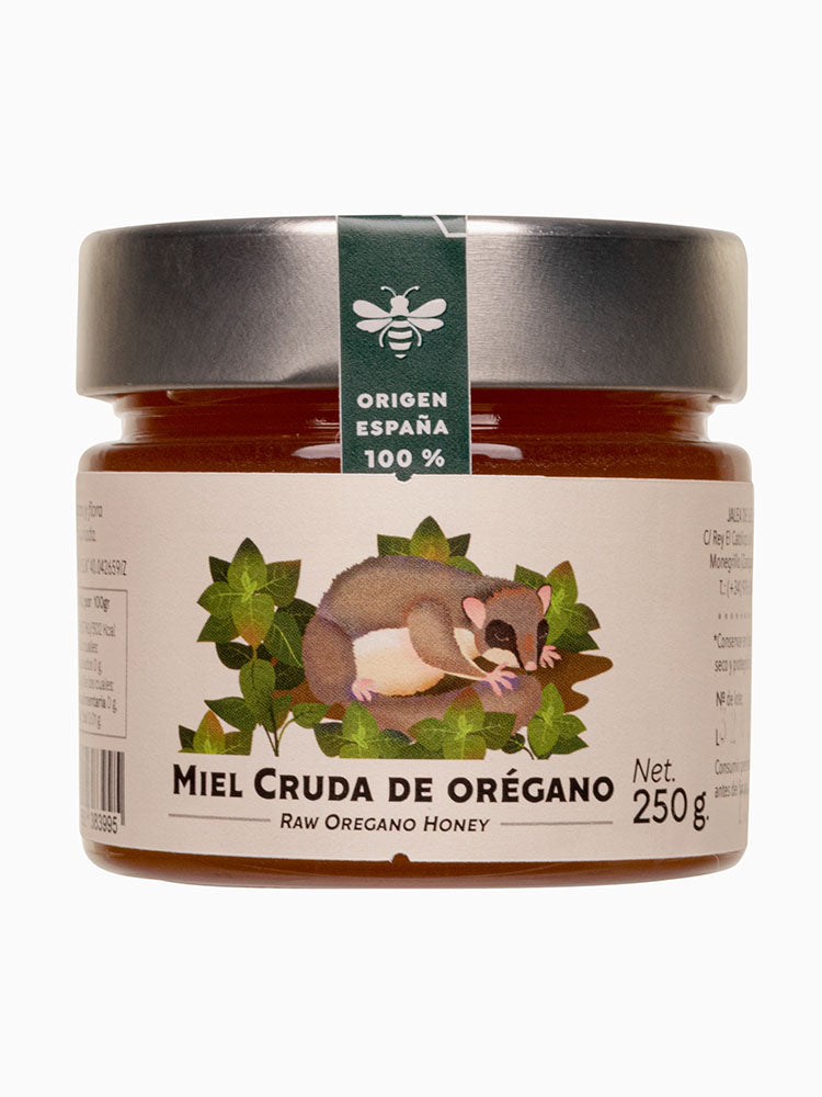 Miel cruda de Orégano tarro de 250 gramos