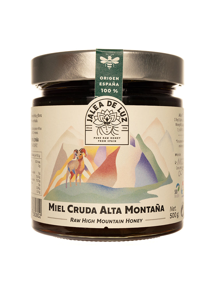 Miel cruda de Alta Montaña tarro de 500 gramos