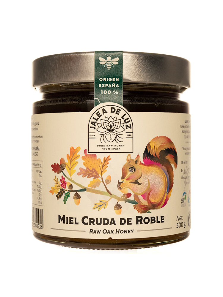 Miel cruda de Roble tarro de 500 gramos