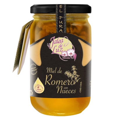 Miel de romero con nueces 500 gr