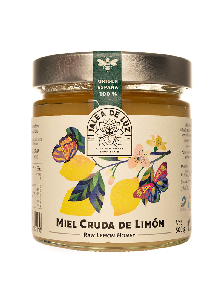 Miel de limón natural 500 gr - Jalea de Luz - Mieles Crudas Puras