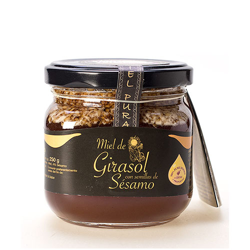 Miel de Girasol con semillas de sésamo 250 gr
